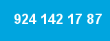 924 142 17 87 924 142 17 87